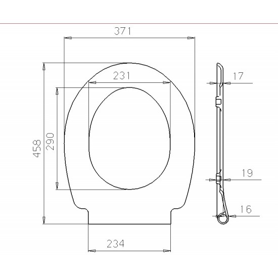 Klozeto dangtis DU02A lėtas