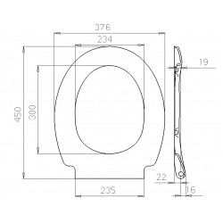 Klozeto dangtis DU11 lėtas black