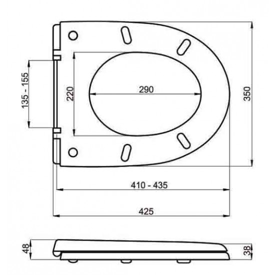 Klozeto dangtis MA-020A