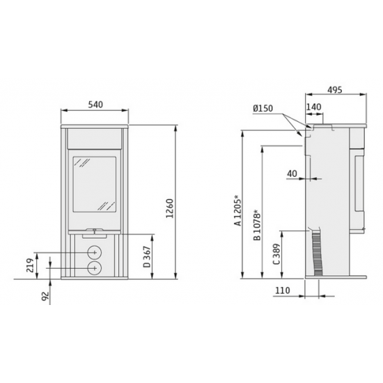 Krosnelė CONTURA C610G:4 Style, baltos spalvos (798403,398273,398270)