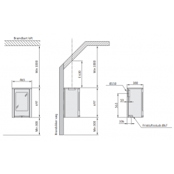 Krosnelė Contura C810W:3 STYLE, juoda, montuojama ant sienos, su muilo akmens plokšte (058318, 203150)