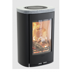 Krosnelė Contura C810W:3 STYLE, juoda, montuojama ant sienos, su muilo akmens plokšte (058318, 203150)