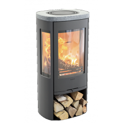 Krosnelė CONTURA C856:3 Style, pilka, su muilo akmens apdaila (998453,203150)