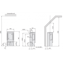 Krosnelė CONTURA C856T Style, juoda, su muilo akmens apdaila (998474, 203086)