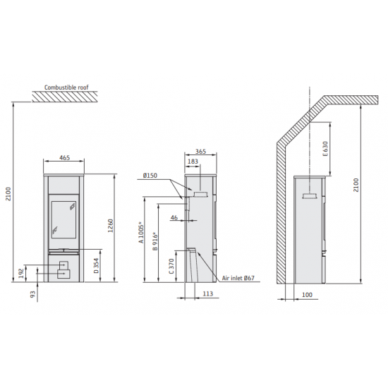 Krosnelė CONTURA C890G:1 Style, korpusas baltos spalvos, kompl (998595,998664,998657)