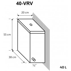 Krosnelė Skamet P-11640 VRV kairinė su 40L nerūd. plieno vandens talpa