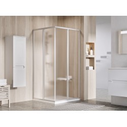 Kvadratinė dušo kabina Ravak Supernova SRV2-S+SRV2-S, 90x90, satinas+grape