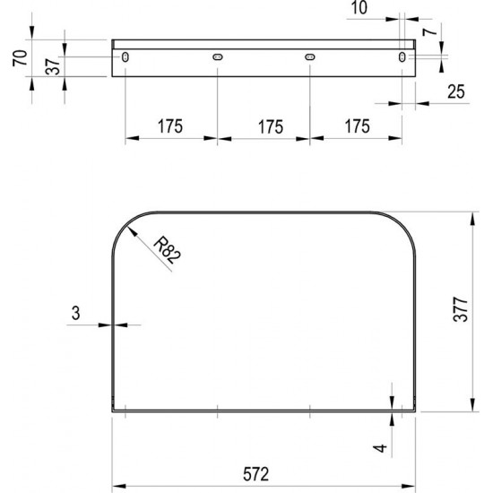 Laikiklis praustuvui Ravak Yard, 280 C juoda