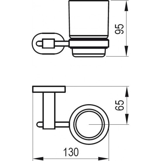 Laikiklis Ravak Chrome, CR 210.00 su stikline Laikiklis Ravak Chrome, CR 210.00 su stikline