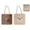 Laikrodis plast. sieninis 18*18cm WOOD