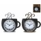 Laikrodis plast. sieninis 25*22cm COFFE TIME