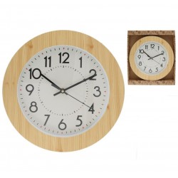 Laikrodis plast. sieninis 30cm WOOD