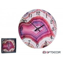 Laikrodis sieninis 30cm stikl. MARBLE 7968
