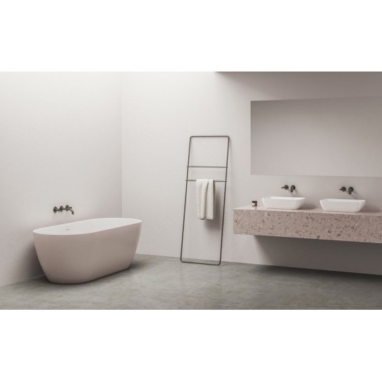 Laisvai pastatoma vonia Ravak Freedom O Tec 1700x770, balta su juodais priedais