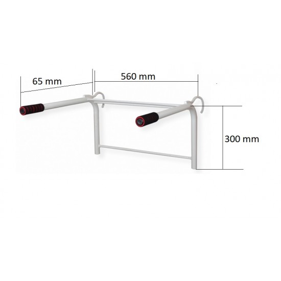 Lygiagretės pakabinamos ant švediškos sienelės SANRO KR-06, iki 120kg Lygiagretės pakabinamos ant švediškos sienelės SANRO KR-06, iki 120kg