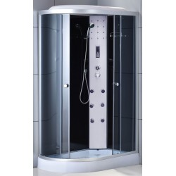 Masažinė dušo kabina R8407 dešinė grey/black
