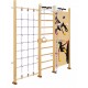 Medinė švediška gimnastikos sienelė SANRO ROCK CLIMBER natūrali, 243x238cm Medinė švediška gimnastikos sienelė SANRO ROCK CLIMBER natūrali, 243x238cm