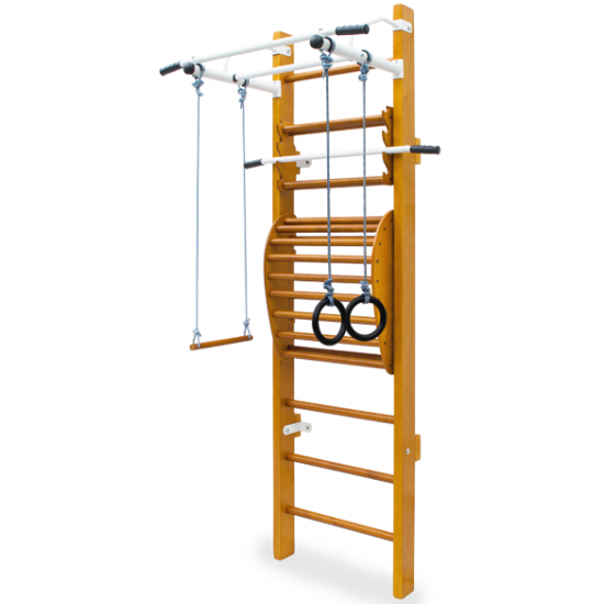 Medinė švediška gimnastikos sienelė STANDART D-7 230x64cm Medinė švediška gimnastikos sienelė STANDART D-7 230x64cm