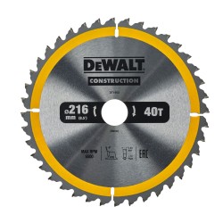 Medžio pjovimo diskas 216x30x40T, DeWALT