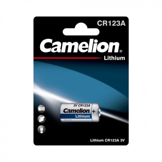 Mikro ličio elementas CR123A, 3V, CAMELION, 1 vnt. Mikro ličio elementas CR123A, 3V, CAMELION, 1 vnt.