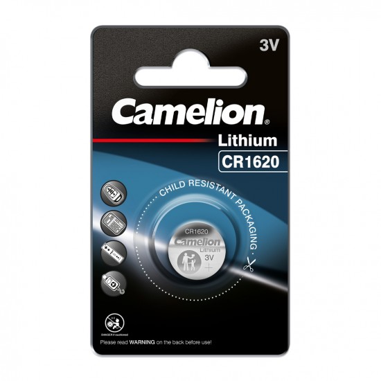 Mikro ličio elementas CR1620, 3V, CAMELION, 1 vnt. Mikro ličio elementas CR1620, 3V, CAMELION, 1 vnt.