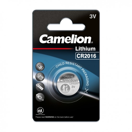 Mikro ličio elementas CR2016 3V, CAMELION, 1 vnt. Mikro ličio elementas CR2016 3V, CAMELION, 1 vnt.