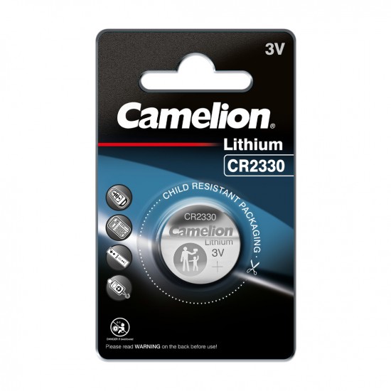 Mikro ličio elementas CR2330, 3V, CAMELION, 1 vnt. Mikro ličio elementas CR2330, 3V, CAMELION, 1 vnt.