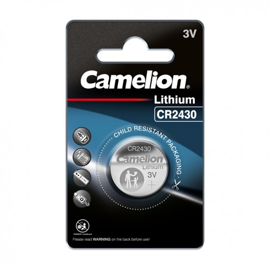 Mikro ličio elementas CR2430, 3V, CAMELION 1 vnt. Mikro ličio elementas CR2430, 3V, CAMELION 1 vnt.