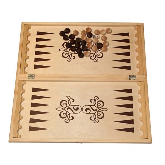 Nardai mediniai MIDI 50x25 cm Nardai mediniai MIDI 50x25 cm