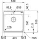 Nerūdijančio plieno plautuvė Franke Bell, BCX 610-51