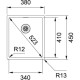 Nerūdijančio plieno plautuvė Franke Box, BXX 210/110-34, rankinis ventilis Nerūdijančio plieno plautuvė Franke Box, BXX 210/110-34, rankinis ventilis