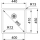 Nerūdijančio plieno plautuvė Franke Box, BXX 210/110-40, rankinis ventilis Nerūdijančio plieno plautuvė Franke Box, BXX 210/110-40, rankinis ventilis