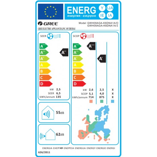 Oro kondicionierius Gree Pular 2,5/2,8kW, su Wifi