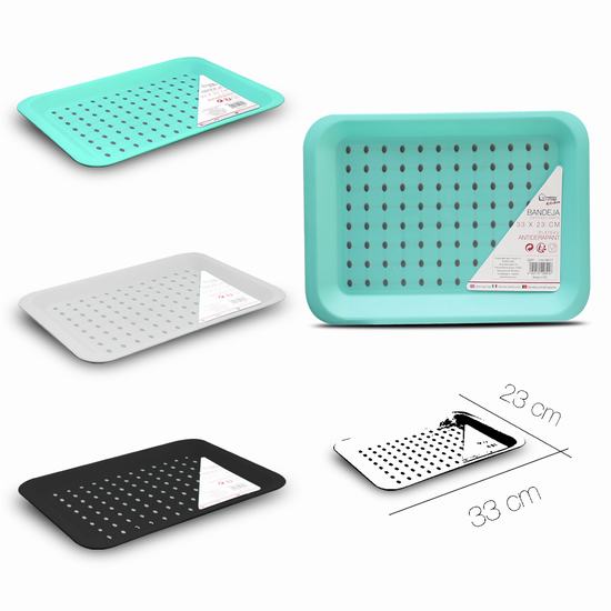 Padėklas plast. 33*23*2cm neslyst. 22601