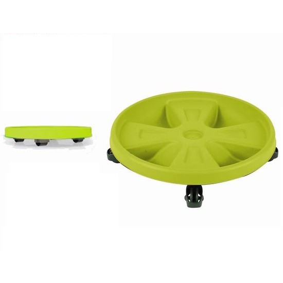 Padėklas vazonui plast. su ratukais 28cm