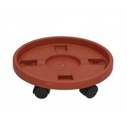 Padėklas vazonui plast. su ratukais 32cm