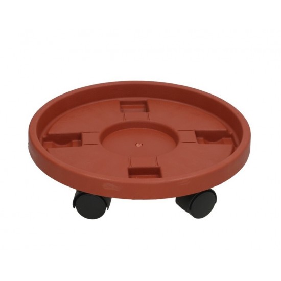 Padėklas vazonui plast. su ratukais 32cm