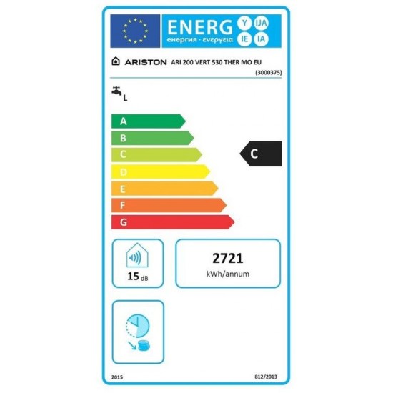 Pakabinamas elektrinis vandens šildytuvas Ariston Ther 530, 200 l, 2.2 kW