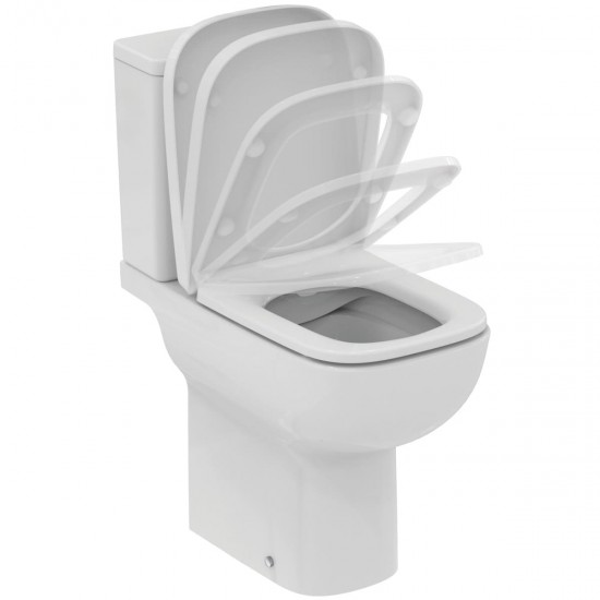 Pastatomas WC Ideal Standard i.life A RimsLS+, paaukštintas, su bakeliu ir lėtai nusileidžiančiu dangčiu