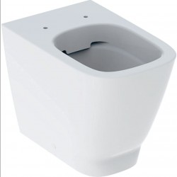 Pastatomas WC puodas GEBERIT Smyle, kampuotas, priglaudžiamas prie sienos, baltas, Rimfree