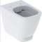 Pastatomas WC puodas GEBERIT Smyle, kampuotas, priglaudžiamas prie sienos, baltas, Rimfree