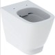 Pastatomas WC puodas GEBERIT Smyle, kampuotas, priglaudžiamas prie sienos, baltas, Rimfree