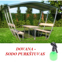 Pavėsinė Nevada 3m  (uždengtas stogas) DOVANA Sodo purkštuvas