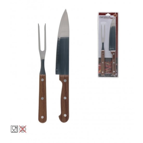Peilis 29.5cm su šakute 25.5cm rink. BBQ