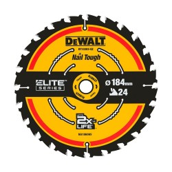 Pjov. diskas medienai DeWalt ELITE CSB 184x16mm 24T