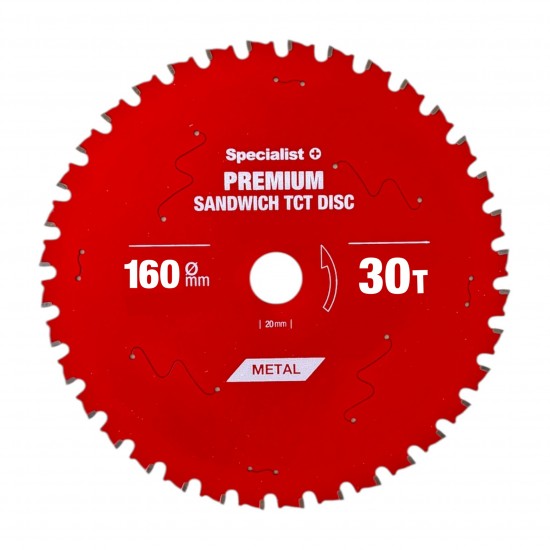 Pjovimo diskas 160x30Tx20mm, Sandwich PREMIUM, SPECIALIST+ Pjovimo diskas 160x30Tx20mm, Sandwich PREMIUM, SPECIALIST+