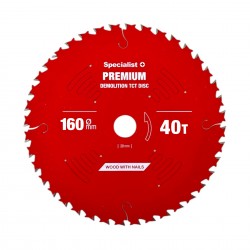 Pjovimo diskas 160x40Tx20mm, Demolition PREMIUM, SPECIALIST+
