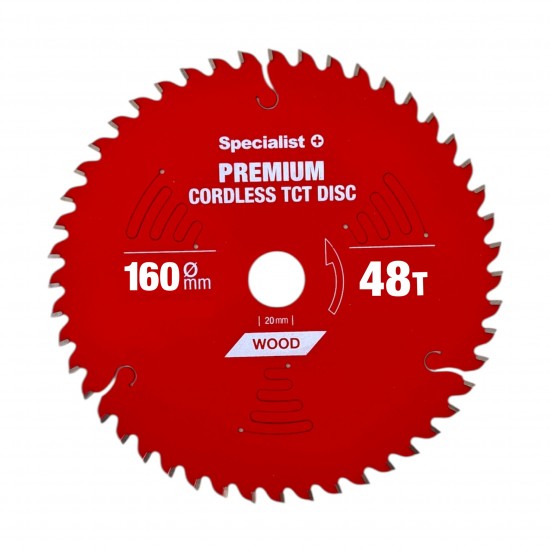 Pjovimo diskas 160x48Tx20mm, Cordless PREMIUM, SPECIALIST+ Pjovimo diskas 160x48Tx20mm, Cordless PREMIUM, SPECIALIST+