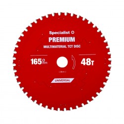 Pjovimo diskas 165x48Tx20mm, Multimaterial PREMIUM, SPECIALIST+