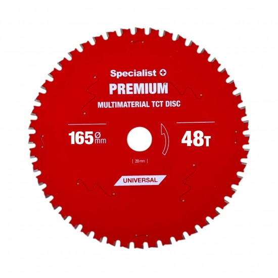 Pjovimo diskas 165x48Tx20mm, Multimaterial PREMIUM, SPECIALIST+ Pjovimo diskas 165x48Tx20mm, Multimaterial PREMIUM, SPECIALIST+